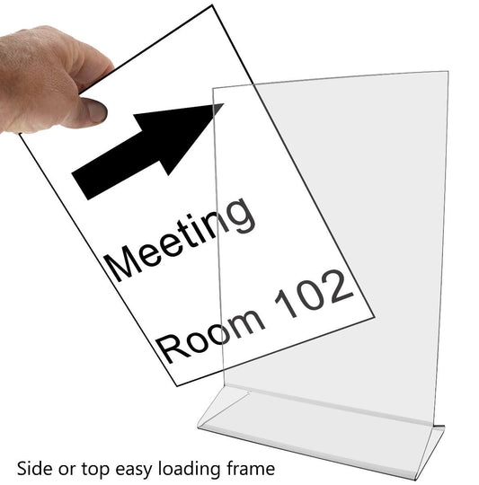 6"W x 8"H Sign Holder Top Load Double Sided Menu Countertop Frame