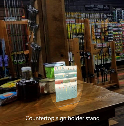 6"W x 8"H Sign Holder Top Load Double Sided Menu Countertop Frame