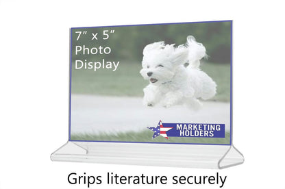 7"W x 5"H Sign Holder Top Load Double Sided Countertop Ad Frame