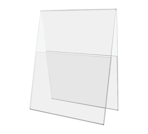8"W x 10"H A Frame Sign Holder Double Sided Table Tent Clear