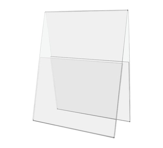 8"W x 10"H A Frame Sign Holder Double Sided Table Tent Clear