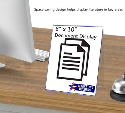 8"W x 10"H A Frame Sign Holder Double Sided Table Tent Clear