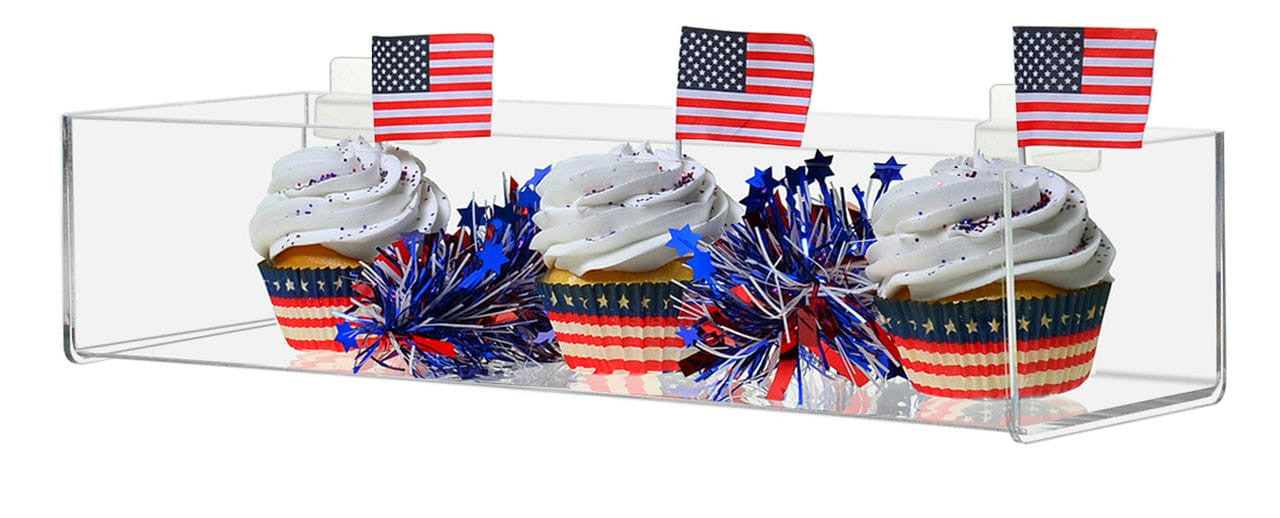 15"W Slatwall Single Compartment Organizer Storage Tray