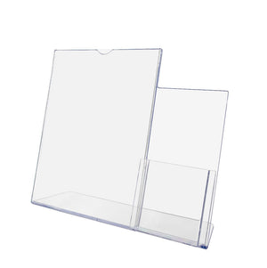 8.5"W x 11"H TopLoad TRUVu Table Sign Holder with Brochure Pocket