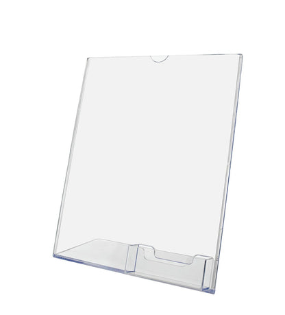 8.5"W x 11"H Slant Back Sign Holder with Gift Card Pocket