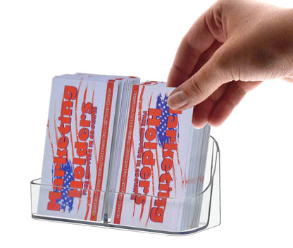 2 Pocket Vertical Business Card Holder Desktop Gift Card Display