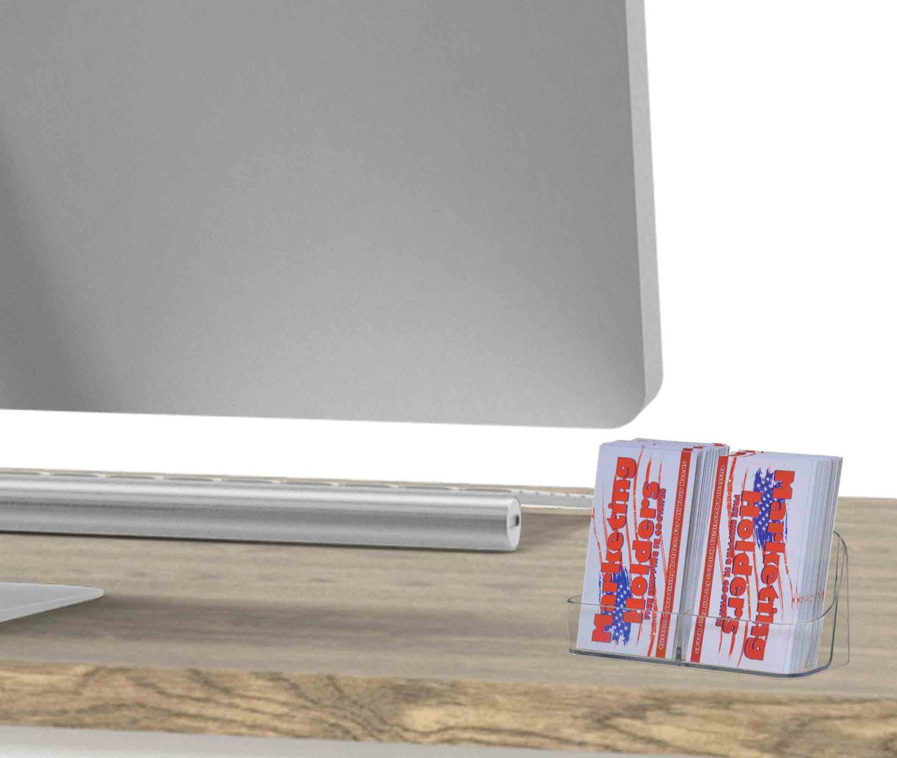 2 Pocket Vertical Business Card Holder Desktop Gift Card Display