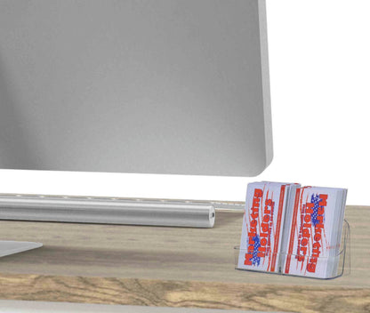 2 Pocket Vertical Business Card Holder Desktop Gift Card Display