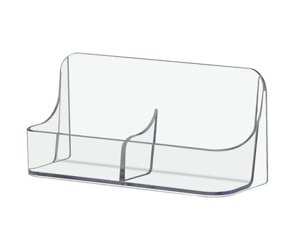 2 Pocket Vertical Business Card Holder Desktop Gift Card Display