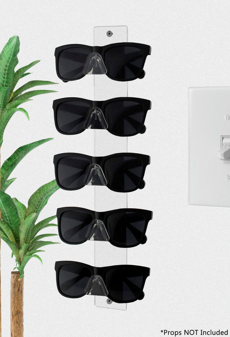 5 Pair Sunglasses Rack Eyeglasses Organizer Wall Holder Nose