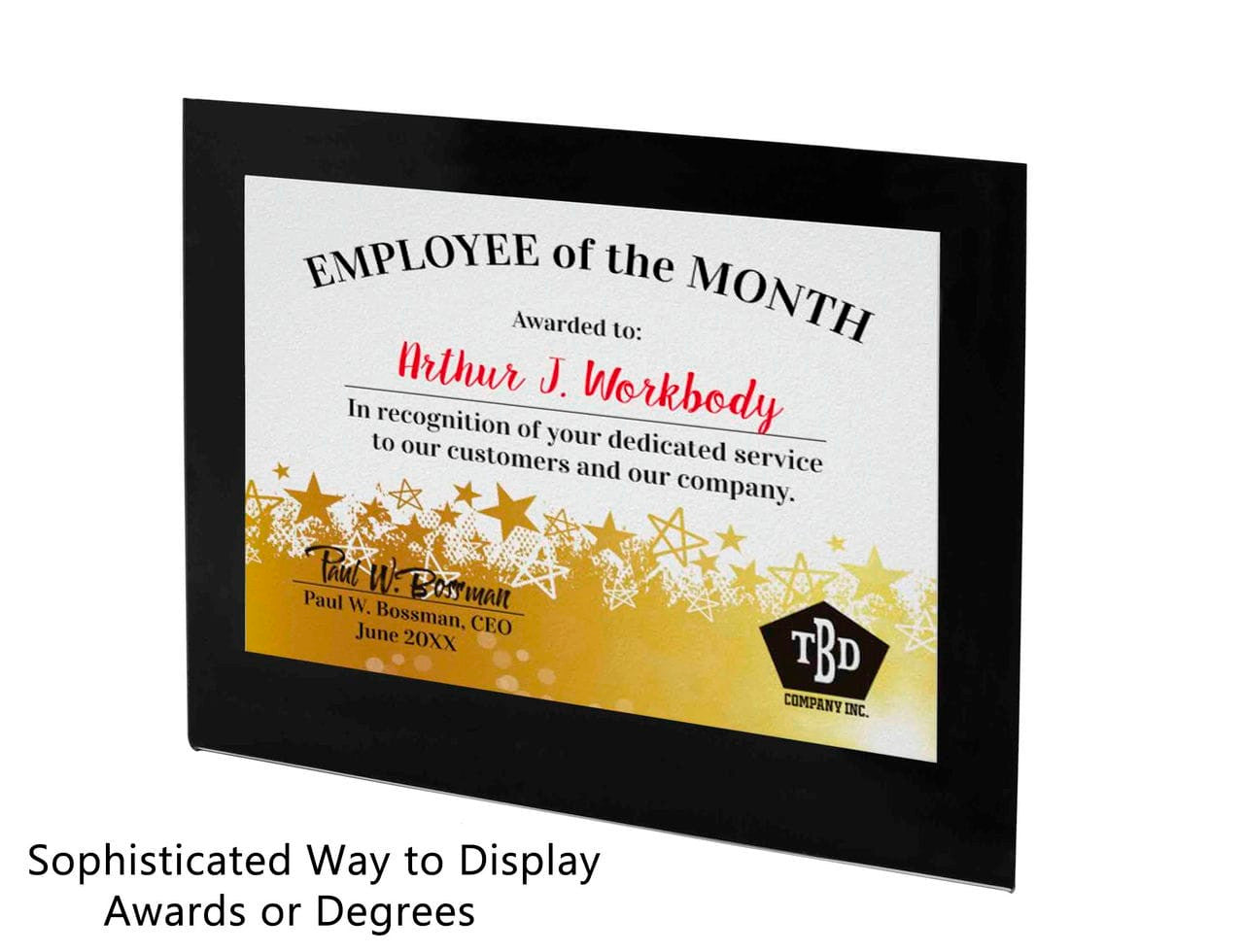 7"W x 5"H Picture Frame Black Border Wall Mount Image Sign Holder