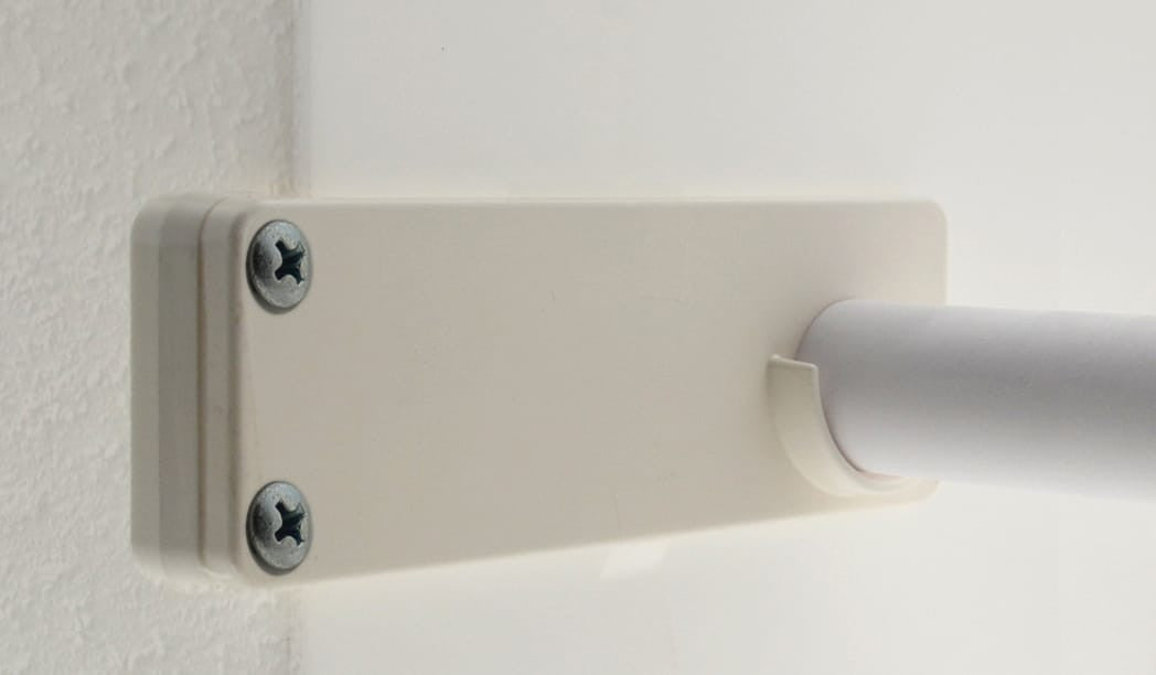 Shower Rod Holder Wall Mounted Bathroom Designed for Tile Showers