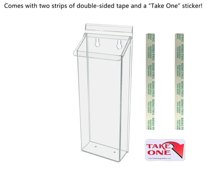 4"W x 11"H Outdoor Trifold Menu Holder Wall Brochure Box with Lid