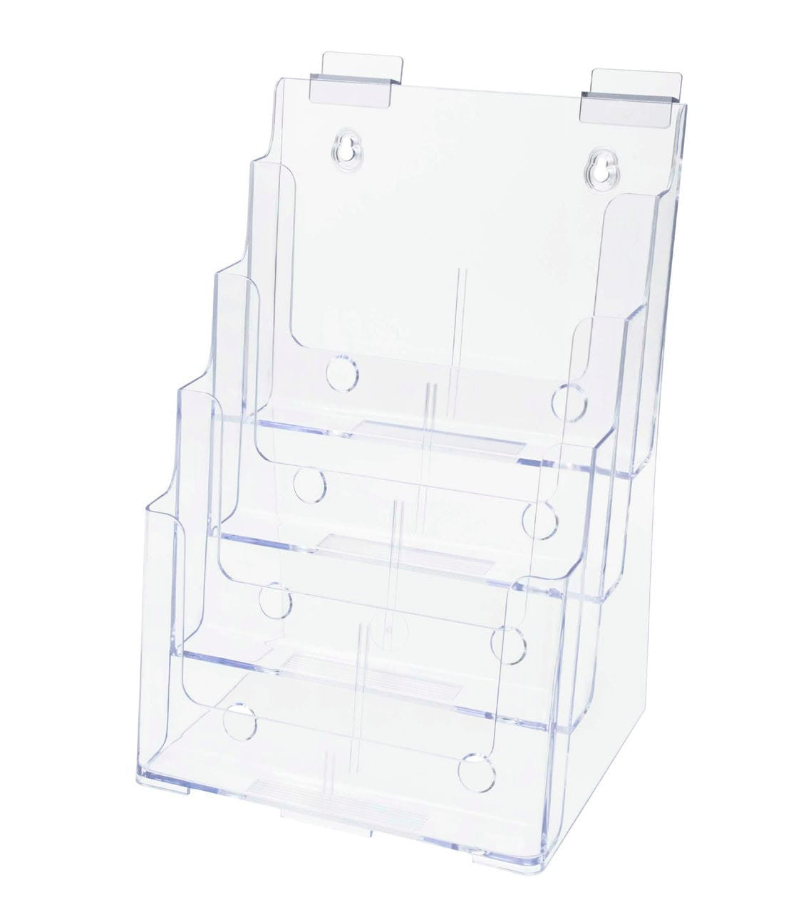 Slatwall Brochure Holder for 4"W Trifolds and 8.5" Flyers