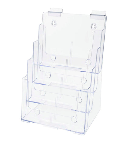 Slatwall Brochure Holder for 4"W Trifolds and 8.5" Flyers