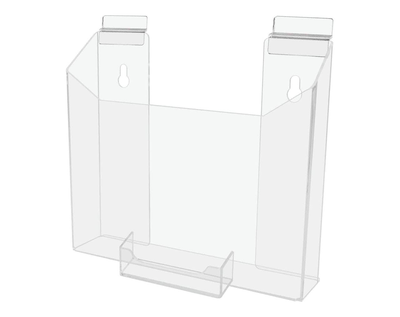 Slatwall 8.5"W Retail Flyer Display Rack with Card Pocket