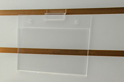 5.5"W x 3.5"H Slatwall Sign Holder for Pricing Sales and Specials