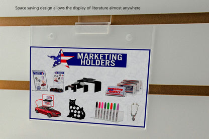 5.5"W x 3.5"H Slatwall Sign Holder for Pricing Sales and Specials